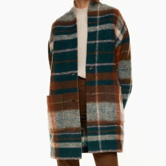 Aritzia Wilfred Free Elm Plaid Jacket - Picture 1 of 8